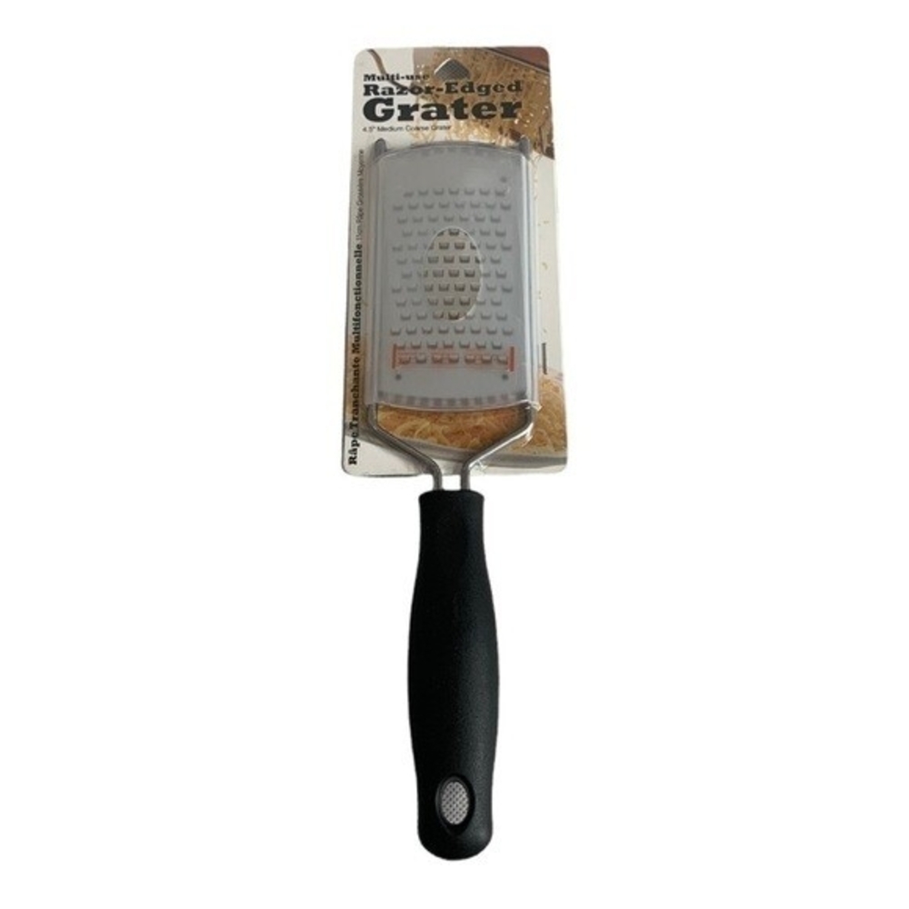 Multi Use Razor Edge Grater Stainless Steel 18/10 Cheese Zester Safety Cover NIB